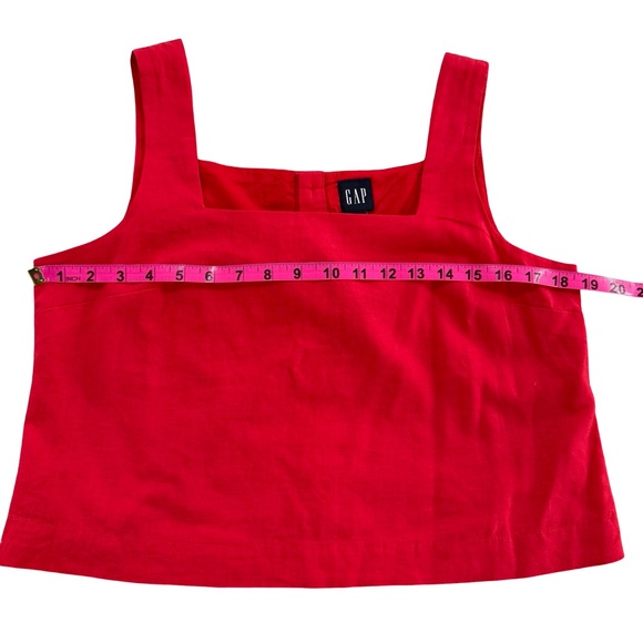 NWT GAP linen blend maxi skirt and cropped top tank red size small/extra small - Picture 14 of 14